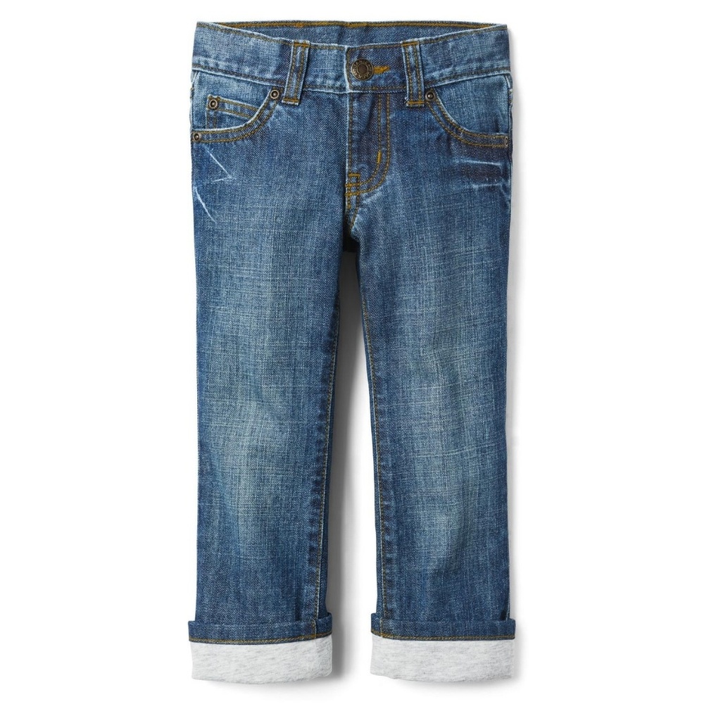 Janie and Jack  Boys Jersey Cuffed Jeans